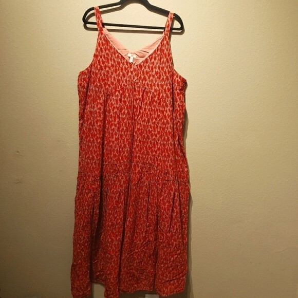 Joie Bondi Tiered Midi Sleeveless Dress in Tea Rose Size XXL - Picture 2 of 9